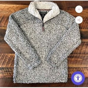 1/2 ZIP PULLOVER IN CHARCOAL BY TRUE GRIT